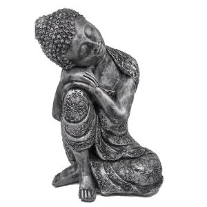 Adorno Buda Durmiente Soñando Resina 24 cm